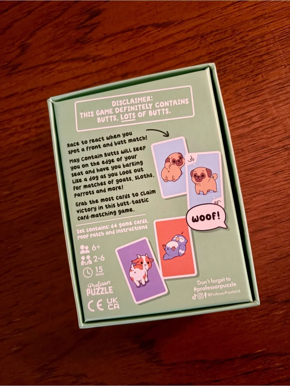 Professor Puzzle Games - May Contain Butts Card Game 🆕